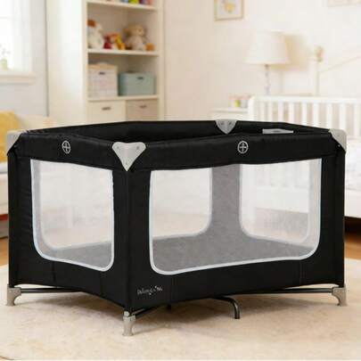 Portable Lightweight Playard – Breathable Mesh Sides, Padded Floor, Includes Tote Bag, 40"L X 28.5"W