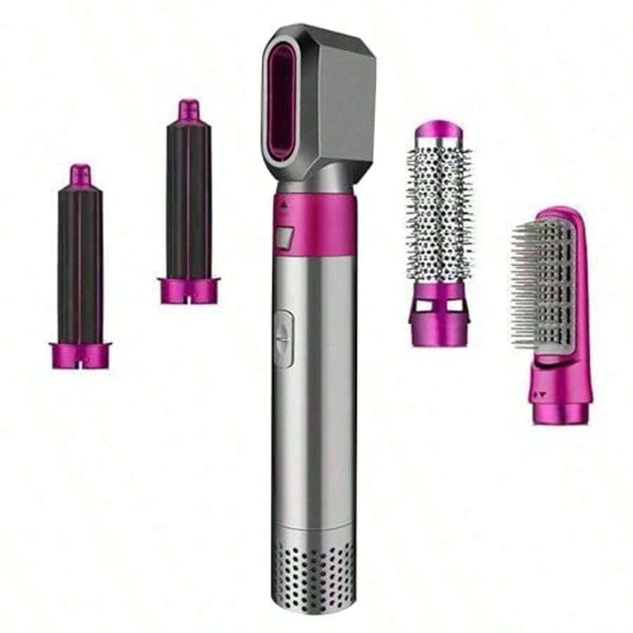 Set de Cepillo de Aire Caliente Multifuncional 5 en 1 para Peinado y Secado, Uso Doméstico - Albaricoque - Ver 1