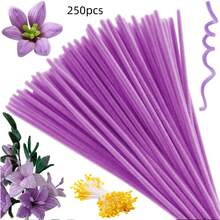(Total 250pcs)100pcs Pipe Cleaners Craft Chenille Stems With 150pcs Flower Stamens For DIY Art Creative Crafts Party Decorations (12 Inch X 6mm), Art Projects, Handmade Decor, Decorative Stems, DIY Accessories - Multicolor - View 22