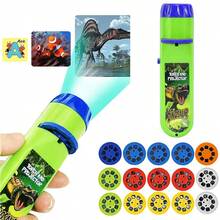 Kids Projection Flashlight, Early Education Storytelling, Lighting, Cartoon Dinosaur & Animal Patterns, Interesting Projection Toy - Multicolor - View 12