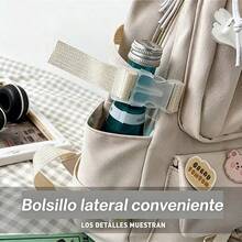 Mochila Linda para Adolescentes | Gran Capacidad, Estética de Lona, Mochila Escolar y de Viaje - Cuadrado - Ver 8