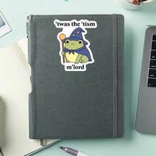 1 miếng dán "Twas The Tism M'Lord", hình dán ếch phù thủy dễ thương cho laptop, hình dán vinyl hài hước về sự đa dạng thần kinh, quà tặng chấp nhận chứng tự kỷ, hình dán Kindle chống thấm nước, hình dán bình nước hình ếch ma thuật, hình dán sổ tay meme về chứng tự kỷ, món quà hoàn hảo cho người yêu sách, hình dán xe hơi hình ếch phù thủy châm biếm, hình dán vinyl laptop dễ dán. - S1828 - Xem 4