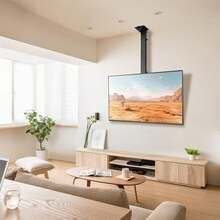 Soporte de TV de techo motorizado, soporte de pared para TV de 32 a 55 pulgadas, ajustable eléctricamente y abatible motorizado con VESA máximo de 24 x 16 pulgadas, Carga Máxima de 54 kg - Negro - Ver 9