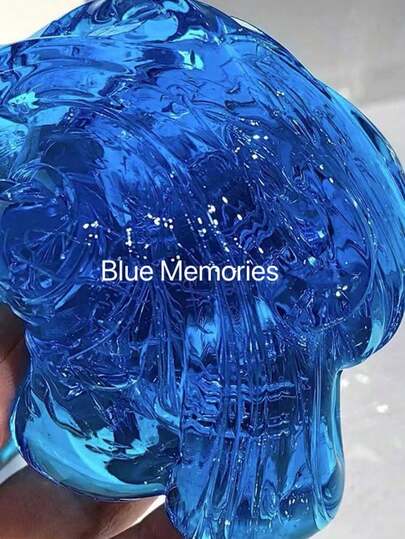 Large Soft Squeeze Blue Crystal Slime, Transparent Seawater Blue Slime, Pale Blue Fog Sea Slime, Suitable For Parties, Holidays, Party Gifts, Birthdays, Back To School Gifts, Stress Relief Slime, Crystal Clay Stress Relief Toys, Bubble Gum Foam Stress Relief Slime Set, Soft And Non-Sticky Crystal Clay