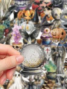 50张复古水彩贴纸套装，可用于装饰计划本、日记本、笔记本电脑、汽车保险杠、滑板、水瓶、电脑、手机等。贴纸剪贴簿用品文具趣味贴纸 Kindle - 復古水彩 - 查看 4