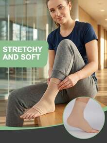 1 Pair Of Unisex Compression Open Toe Ankle Socks Suitable For Running Travel Work Breathable Sport Ankle Pad - Multicolor - View 5