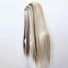 ZigZag Hair 24英寸 #613 金棕色挑染长直发合成蕾丝前假发，耐热纤维，女士款 - 彩色 - 查看 2