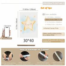 3件/套 水彩太陽彩虹心形幼兒房牆面藝術套裝 - 有框或無框畫布兒童房裝飾、遊戲室、極簡風格幼兒房海報、自然主題、可直接掛牆水彩兒童牆面藝術套裝、極簡家居裝飾、女孩房裝飾、開學季 - 彩色 - 查看 15