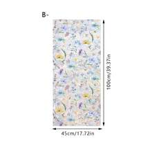 1/6pcs Daffodil Pattern Colored Glass Sticker, Static Cling Rainbow Prism Effect Privacy Protection Decal, Suitable For Home Kitchen Bedroom Bathroom Decor, Spring Countryside Style Art - Floral Colored Film - View 19