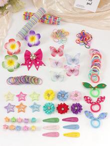 Set Aksesori Rambut Anak Perempuan Berwarna-warni 833pcs, Termasuk Jepit Rambut Bunga Daisy, Mutiara, Pita, Bintang, Tetesan Air, Ikat Rambut Telinga Kelinci, Jepit Rambut Bunga Kain, Cocok Untuk Berbagai Gaya Rambut, Penggunaan Sehari-hari Dan Pesta - MultiWarna - View 6