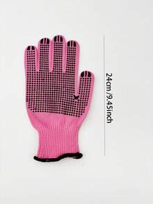 4/1 Pair Thick Hairstyling Silicone Dotted Curling Iron, Crimping Clamp, Straightener With Heat Resistant Gloves - Multicolor - View 7