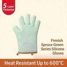 2 Pairs Heat Resistant Microwave Oven Gloves, High Temperature Silicone Microwave Oven Gloves, Heat Resistant Gloves, Thick Silicone Microwave Oven Gloves, Suitable For Microwave Oven, Baking And Kitchen, With High Temperature Insulation Function. - Multicolor - View 10