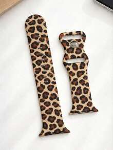 1条时尚豹纹硅胶表带，兼容 38mm、40mm、41mm、42mm、44mm、45mm、46mm、49mm，硅胶表带适用于 Series Ultra 3/2/1、11、10、9、8、7、SE3、6、5、4、3、2、1，男女通用 - 豹紋- - 查看 12