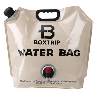 8.5L Foldable Water Dispenser With Tap, Portable Water Bag, Outdoor Hiking Collapsible Water Container, Suitable For Travel, Emergency And Storage