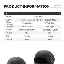 ROCKBROS 1pc All-Season Comfortable Hooded, High Elasticity, Form-Fitting, Wide-View Design - Black - View 4