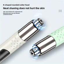 Portable Nose/Ear Hair Trimmer, 150mAh, Type-C, LED, Stainless Detachable Blades, Long Battery, Unisex, Sleek Design. - Multicolor - View 7