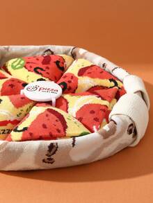 4双装多色中筒袜，男女通用情侣礼盒，柔软披萨图案趣味袜子，创意十足的食物灵感设计，舒适百搭，适合生日、情人节、复活节、斋月、约会、家庭聚会、派对、节日等场合，时尚独特，日常休闲穿着也十分合适。 - 彩色 - 查看 9