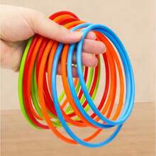 10-Layer Kids Throwing Ring Toss Game, Thickened Waterproof Rings, Sturdy Weighted Base, Stacking Ring Toss Toy, Parent-Child Interactive Gift - Multicolor - View 6