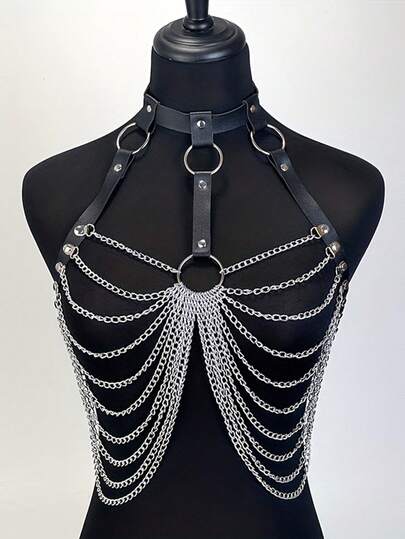 Fashionable Black PU Leather Rivet Decor Belt - Adjustable Waist, Suitable For Sexy Tops, Lingerie Accessories, Parties, Dates, Holiday Gifts, Music Festivals And Performance Outfits. Punk Goth Style Wallet Accessory.