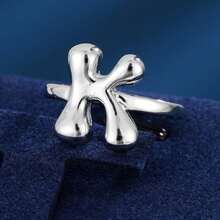 1pc Minimalist Letter Design Adjustable Open Ring For Women - Multicolor - View 62