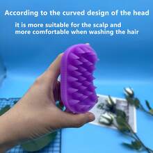 1pc Portable Silicone Hair Wash Brush Massage Cleaning Soap Style Hair Wash Comb Wash Brush Activate Scalp Nerves Easy To Clean Hair Dirt Bath Products Suitable For Home Use And Travel - Multicolor - View 4