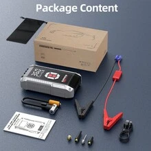 BUPMOVA Jump Starter With Air Compressor, 8000A 150PSI Portable Car Battery Jump Starter (All Gas/10.0L ), Jump Box Portable Jumper Cables LCD Display, 2 Lights - 黑色 - 查看 10