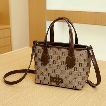 2026 New Embroidered Tote Bag, National Style Handbag, Large Capacity Commuter Versatile Shoulder Bag, Fashion Casual Handbag, Niche Brand High-End Feel Big Bag