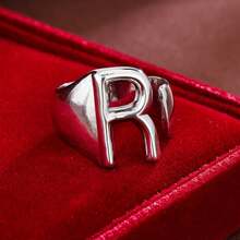 1pc Minimalist Plain Letter Design Adjustable Open Ring For Women - Multicolor - View 51