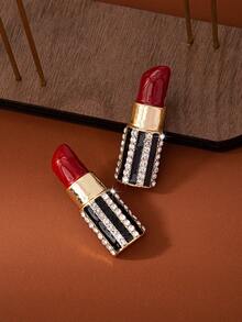 1 Pair Fashionable Vivid Lipstick 3D Stud Earrings - Multicolor - View 5