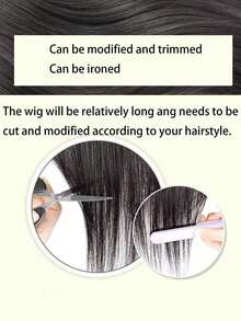 4/2pcs Fringe Wig Pieces, High-Temperature Resistant 10-Inch Double-Hair Clips For Sideburns, Air-Style Side Profile Fringe Backing Stickers, Natural "Double-Hair" Clips Like Silk, Wig Fringes, Women's Wigs, Styling Tools - Multicolor - View 6