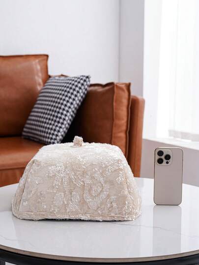 1pc Food Cover,Insulation Cover, Foldable Dining Table Food Cover, Dustproof And Fly Proof Household Vegetable Cover Umbrella, Rectangular Mosquito Proof Kitchen Cover