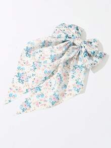 1件女士时尚优雅蓝色花朵蝴蝶结发夹，适合日常、派对、聚会和户外活动佩戴，爪夹、发夹、花朵发夹、发卡、夏季配饰、饰品 - 彩色 - 查看 4