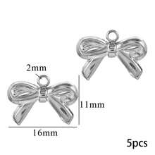 5-Piece 304 Stainless Steel Butterfly Pendants DIY Jewelry Making Components Suitable For Handmade Earrings And Necklaces - Butterfly - View 12