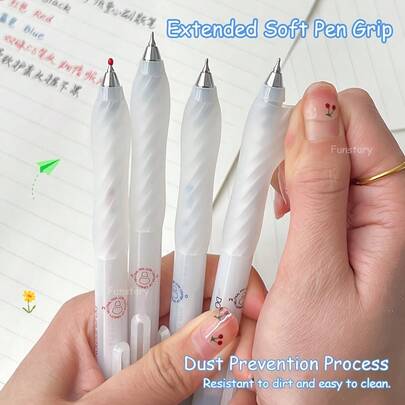 500pcs Low Center Of Gravity Neutral Pens, 0.5mm Minimalist Quick-Drying Ballpoint Pens