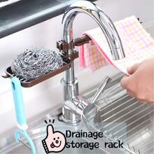 1个沥水架，棕色和白色可选，可放置海绵、抹布、钢丝球和其他小型厨房用具，可挂在水龙头上节省台面空间，是厨房必备的收纳整理工具。 - 彩色 - 查看 1