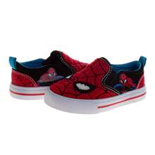 Marvel Web-Face Spider-Man Boys' Slip-On Canvas Shoes (Toddlers, Little Kids) - 紅色 - 查看 5