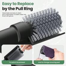 Electric Grill Brush For Outdoor Grill,Cordless Rechargeable Grill Cleaner With 180° Adjustable Angle,Stainless Steel BBQ Grill Brush No Bristle Shedding,90 Mins Runtime,Father Birthday Gifts - Black - 查看 6