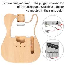 DIY 6 String TL Style Electric Guitar Kits With Mahogany Body, Maple Neck And Accessories - 杏色 - 查看 6