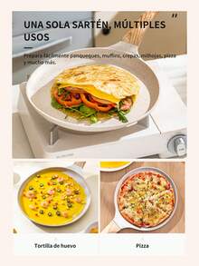 Sartén para Crepes Antiadherente, Comal de 11.02 Pulgadas Comales Para Tortillas para Estufa, Sartén Plana para Panqueques con Revestimiento de Granito Dosa Tawa, Libre de PFOA y piedra saludable compatibles con todas las estufas - Multicolor - Ver 9