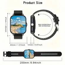 Smart Watch, Wireless Calling /Dial, Multi -Sport Mode, Calling Reminder And Rejection,Information Reminder,SMS Reminder,For IPhone/Andriod - Multicolor - View 9