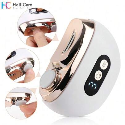 Hailicare Electric Nail Clipper With LED Display, 3 Speed Adjustable, 2-In-1 Trimmer & Polisher, Built-In Light & Nail Dust Collector, Rechargeable Via Type-C, Portable Manicure Set For Home & Travel