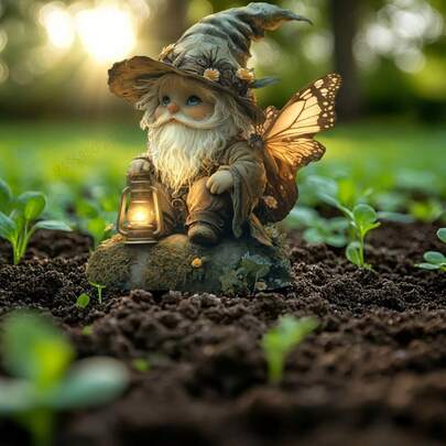 1pc Charming Garden Fairy With Butterfly Wings Acrylic Stake - Vibrant Home And Garden Decor, Freestanding Outdoor Holiday Decoration, Great For Potted Plants, No Power Or Battery Required