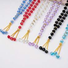 1串33颗10毫米玻璃珠穆斯林念珠，用于礼拜、祈祷，斋月节日礼物，祈祷念珠 - 混色 - 查看 5