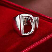 1pc Minimalist Plain Letter Design Adjustable Open Ring For Women - Multicolor - View 15