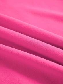 Camiseta holgada de cuello redondo con patrón de foto de rostro personalizada, parte superior personalizada para fiesta individual, camiseta regalo del Día de San Valentín - Rosa Fucsia - Ver 5