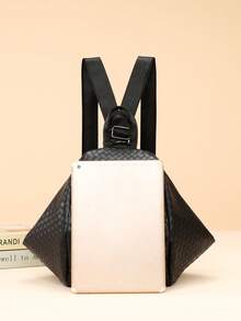 Mochila urbana | Interpretación elegante de la estética de transporte en todos los escenarios, textura tejida en 3D, sistema de correas anchas, equipo que desbloquea la soberanía visual absoluta para la vida diaria - Multicolor - Ver 8