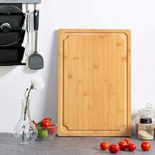 Extra Large Cutting Board, 16\ Bamboo Cutting Boards For Kitchen With Juice Groove And Handles Kitchen Chopping Board For Meat Cheese Board Heavy Duty Serving Tray, L, - 16inchLx10inchW - View 8