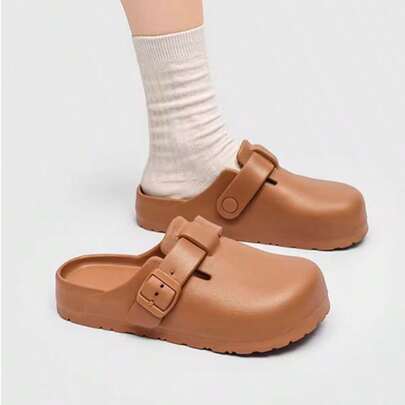 Women's Birkenstocks Slippers, New Summer Fashion Versatile Comfortable Soft Bottom Slippers, Thick Sole Non-Slip Casual Beach Sandals, Minimalist Fresh Slippers, Non-Slip Bathroom Slippers