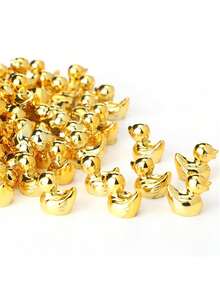 10pcs Mini Golden Duck Sculptures, Wholesale Golden Duck Figurines, Small Ornaments For Garden Landscape, Potted Plants, DIY Crafts, Party, New Year, Wedding Gifts - Multicolor - View 6