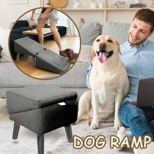 2 In 1 Foldable Dog Vehicle Stair With Footrest Stool Ramp For Dog Vehicle Stairs Footrest Stool - Multicolor - View 8